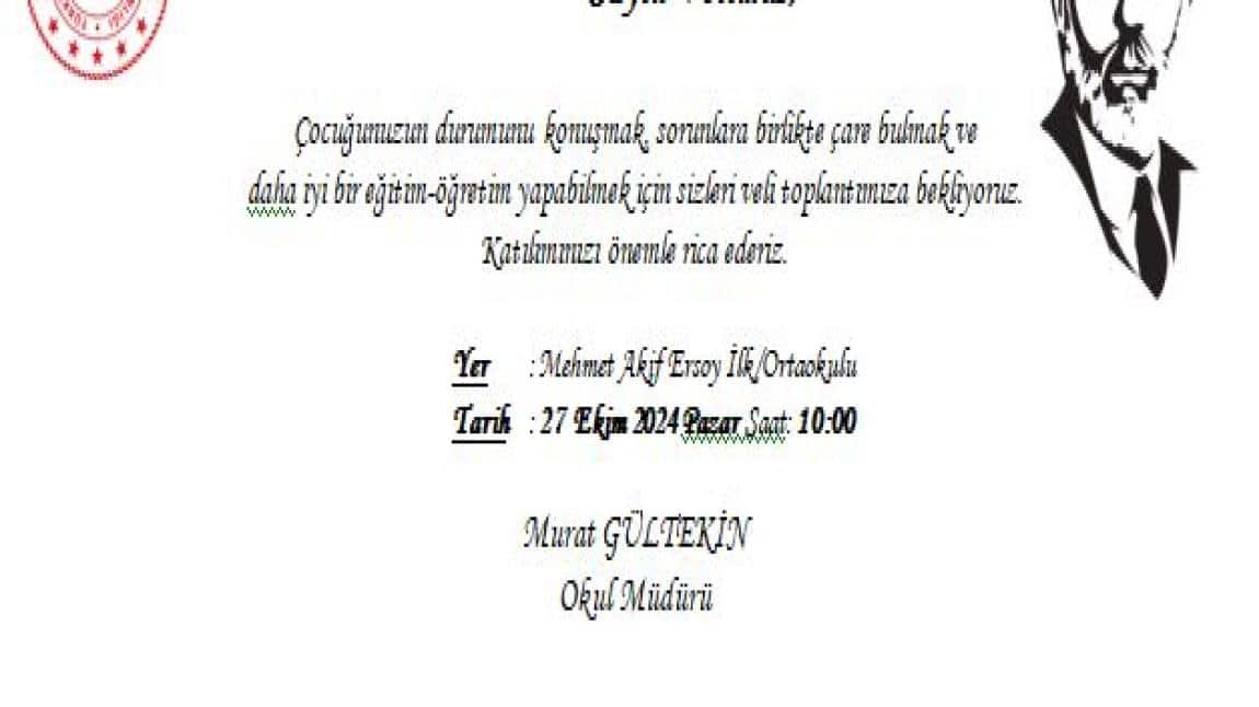 OKUL AİLE BİRLİĞİ GENEL KURUL TOPLANTISI
